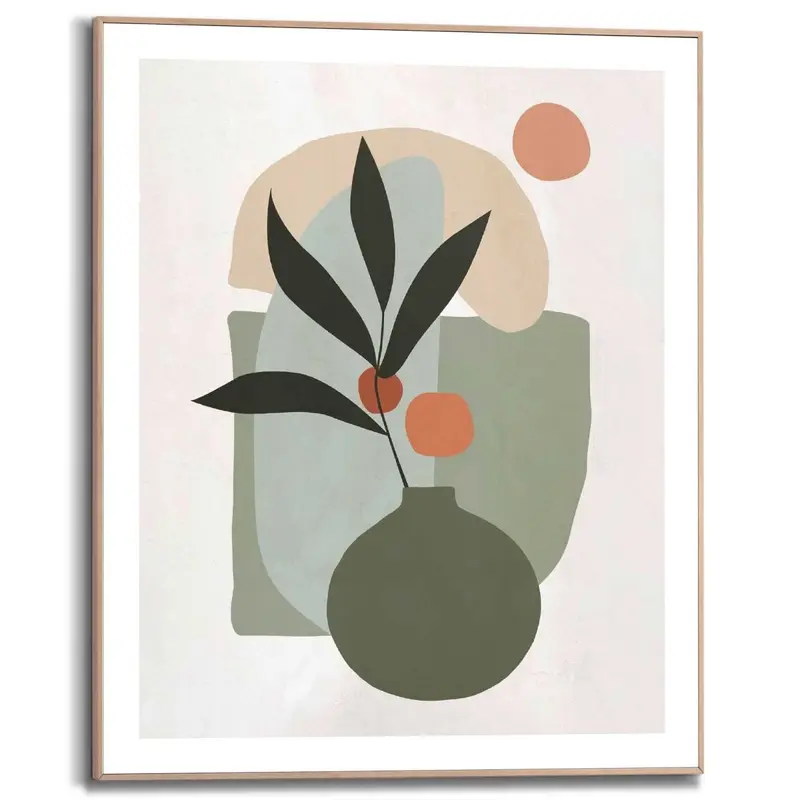 Schilderij Vaas met bloemen 50x40