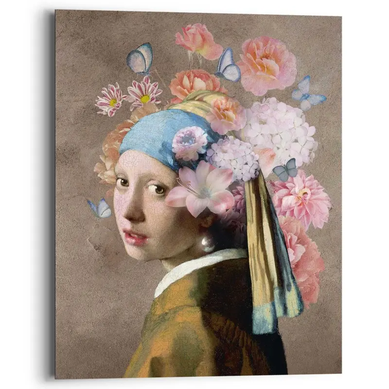 Schilderij Vermeer Bloemenmeisje met de Parel 50x40