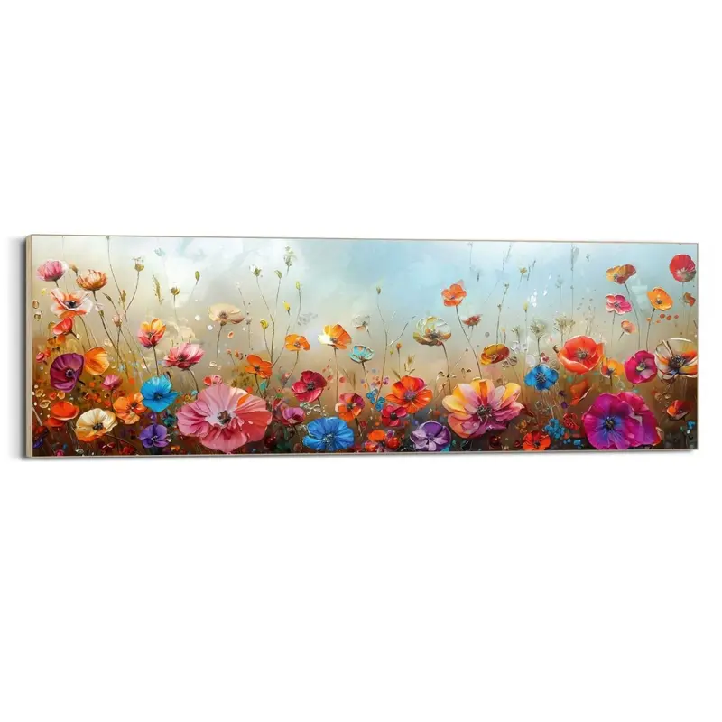 Schilderij Vibrant Field 156x52
