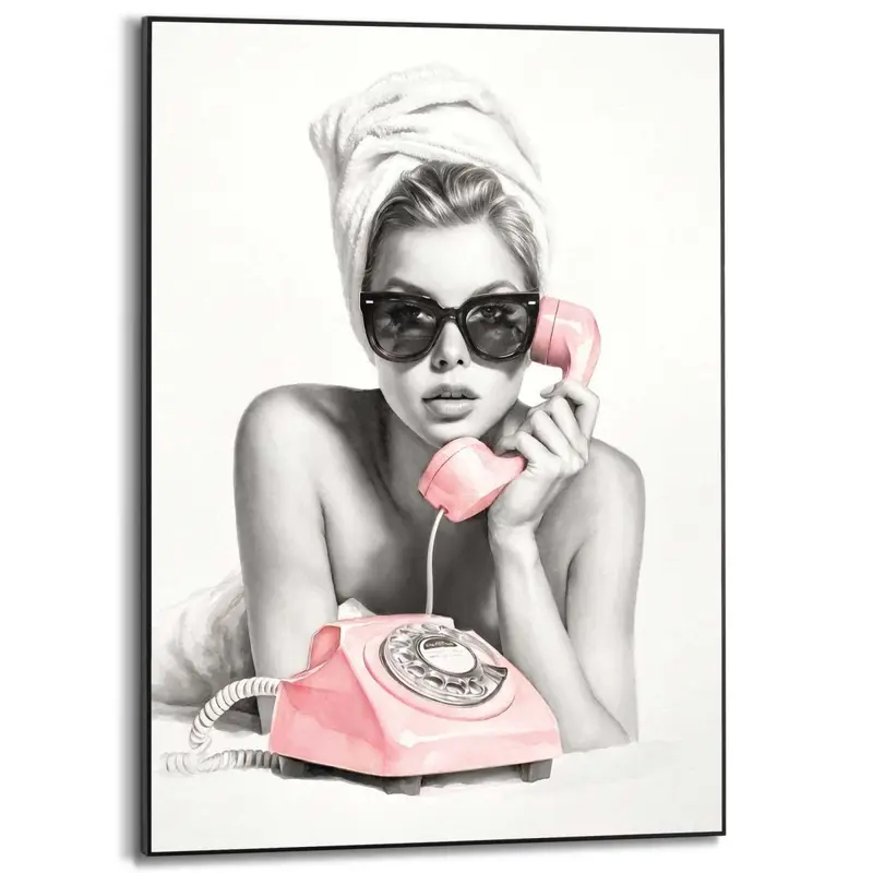 Schilderij Vintage Telefoon 70x50