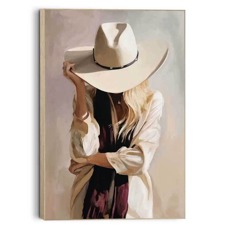 Schilderij Western vrouw 60x90