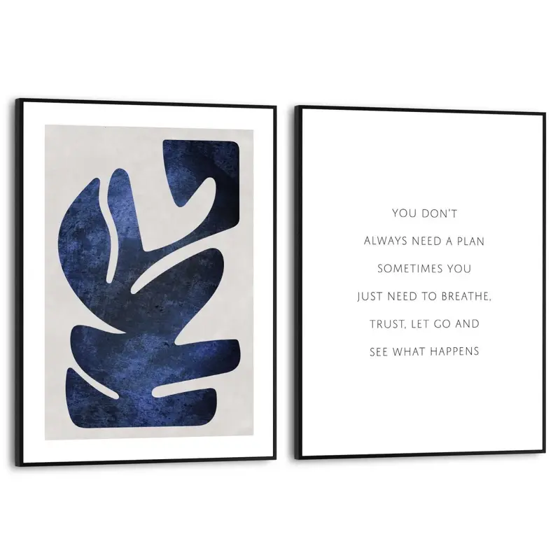 Schilderijen set Abstract Blue