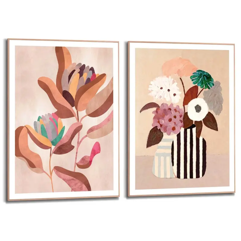 Schilderijen set Bloemen 70x50
