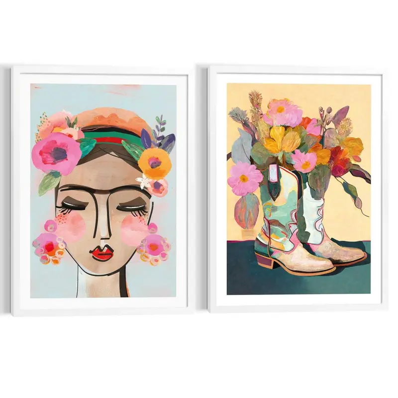 Schilderijen set Blossom Boots 70x50