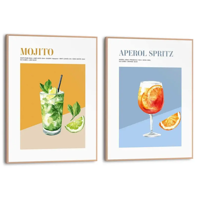 Schilderijen set Cocktail Lovers