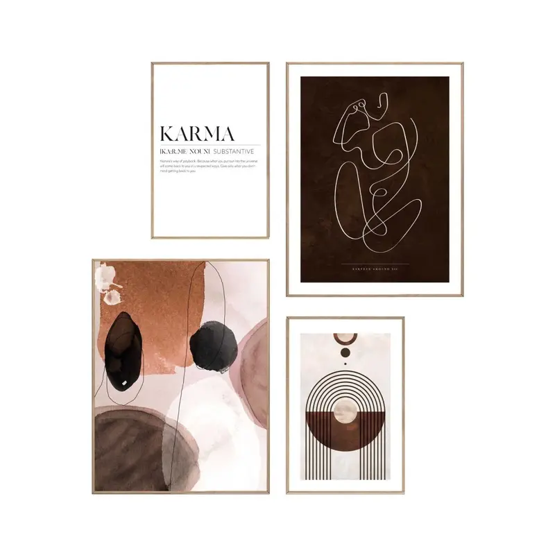 Schilderijen set Karma Abstract 40x30