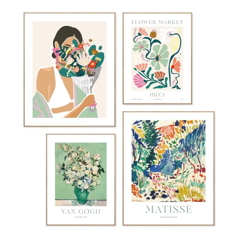 Schilderijen set Matisse en van Gogh 50x40