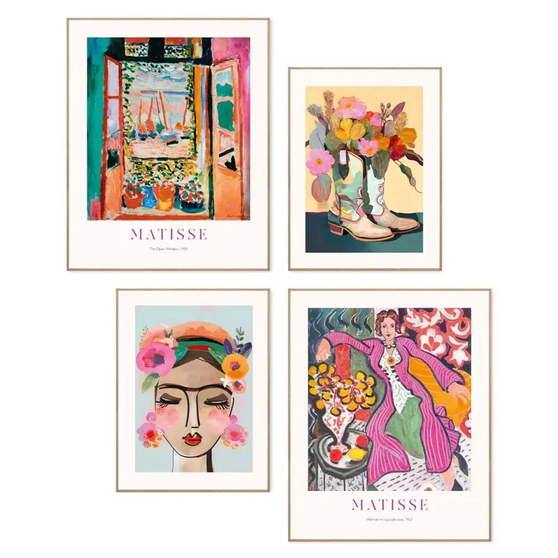 Schilderijen set Matisse Funky Colour Set 50x40