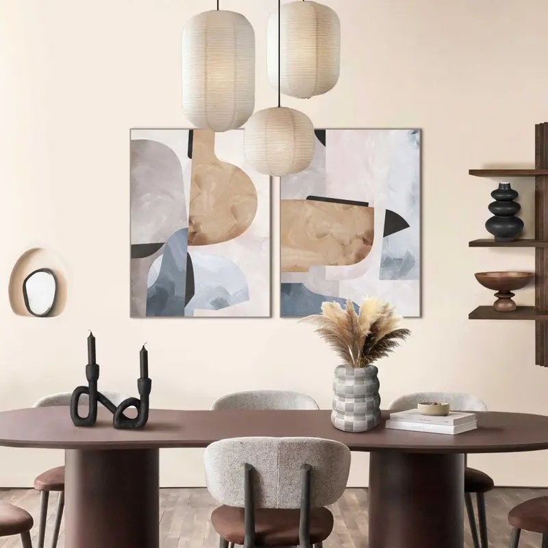 Schilderijen set Soft Abstract Set 70x50