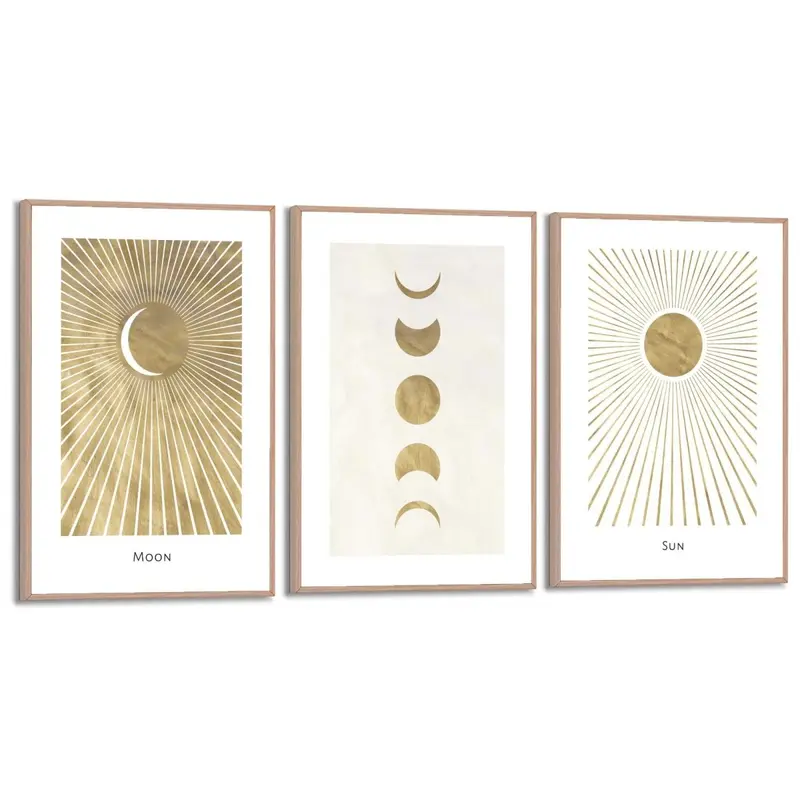 Schilderijen set Sun & Moon 30x20