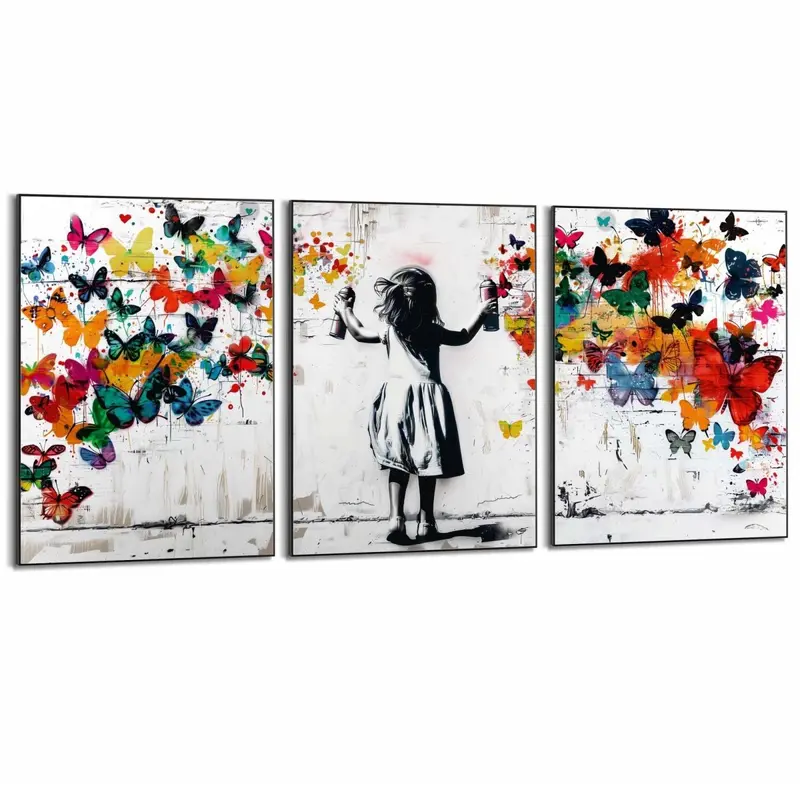 Schilderijen set Wolk van vlinders 70x50