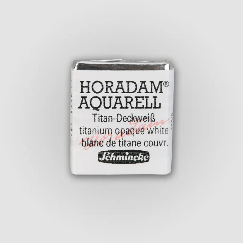Schmincke Horadam Aquarelverf 101 Titanium Opaque White half pan 1