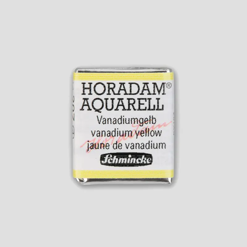 Schmincke Horadam Aquarelverf 207 Vanadium Yellow half pan 4