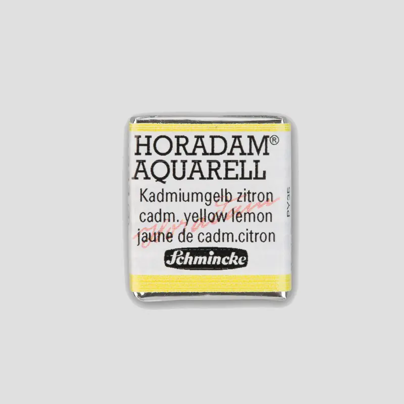Schmincke Horadam Aquarelverf 223 Cadmium Yellow Lemon half pan 3