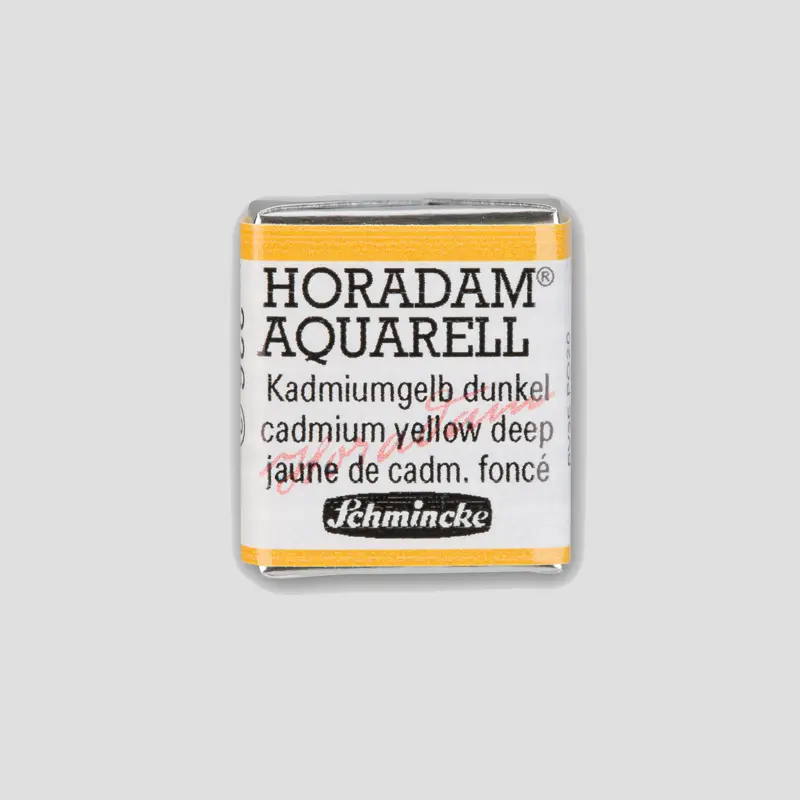 Schmincke Horadam Aquarelverf 226 Cadmium Yellow Deep half pan 3