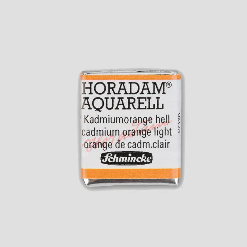 Schmincke Horadam Aquarelverf 227 Cadmium Orange Light half pan 3
