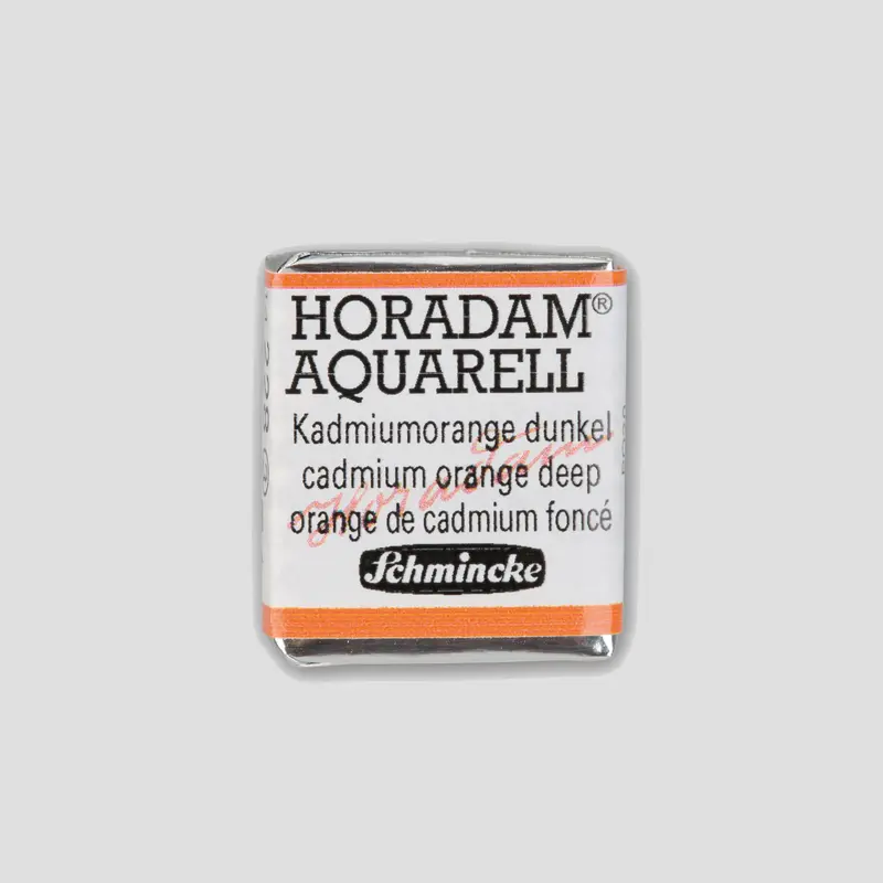 Schmincke Horadam Aquarelverf 228 Cadmium Orange Deep half pan 3