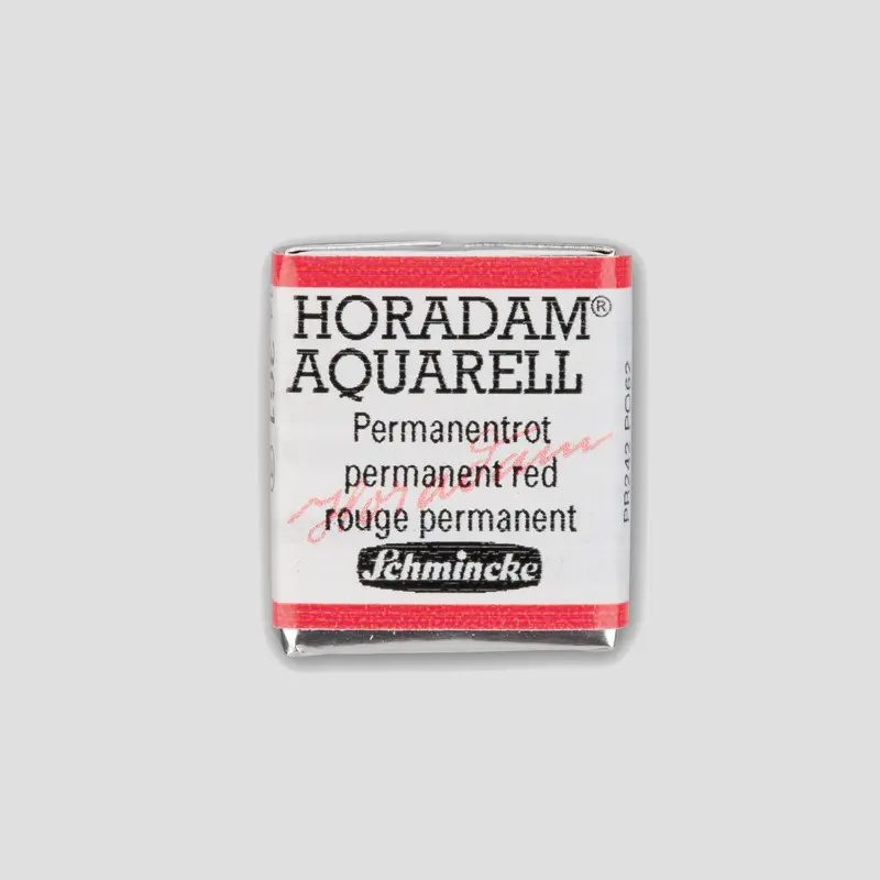 Schmincke Horadam Aquarelverf 361 Permanent Red half pan 3