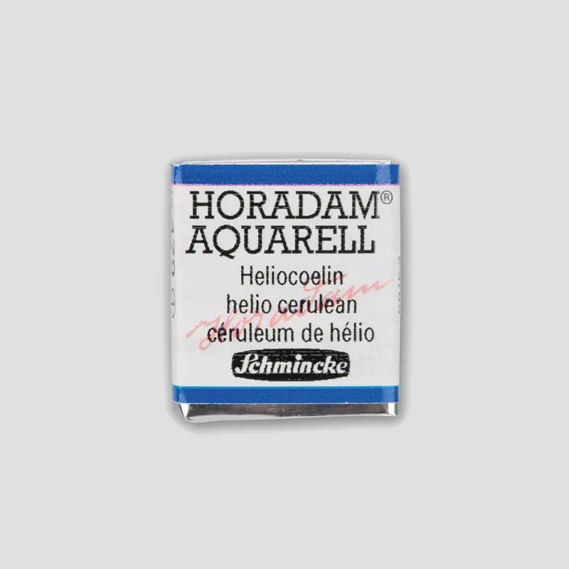 Schmincke Horadam Aquarelverf 479 Helio Cerulean half pan 1