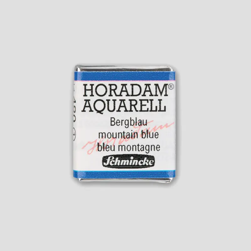 Schmincke Horadam Aquarelverf 480 Mountain Blue half pan 1