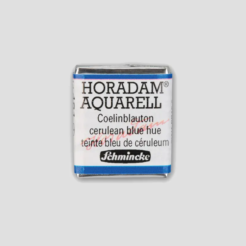 Schmincke Horadam Aquarelverf 481 Cerulean Blue Hue half pan 1