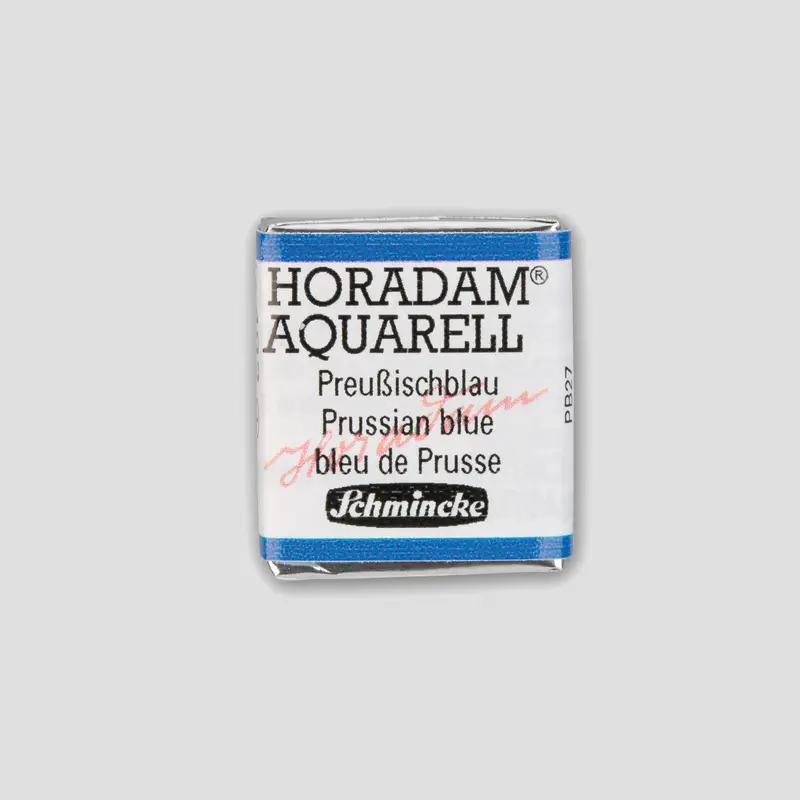 Schmincke Horadam Aquarelverf 492 Prussian Blue half pan 1