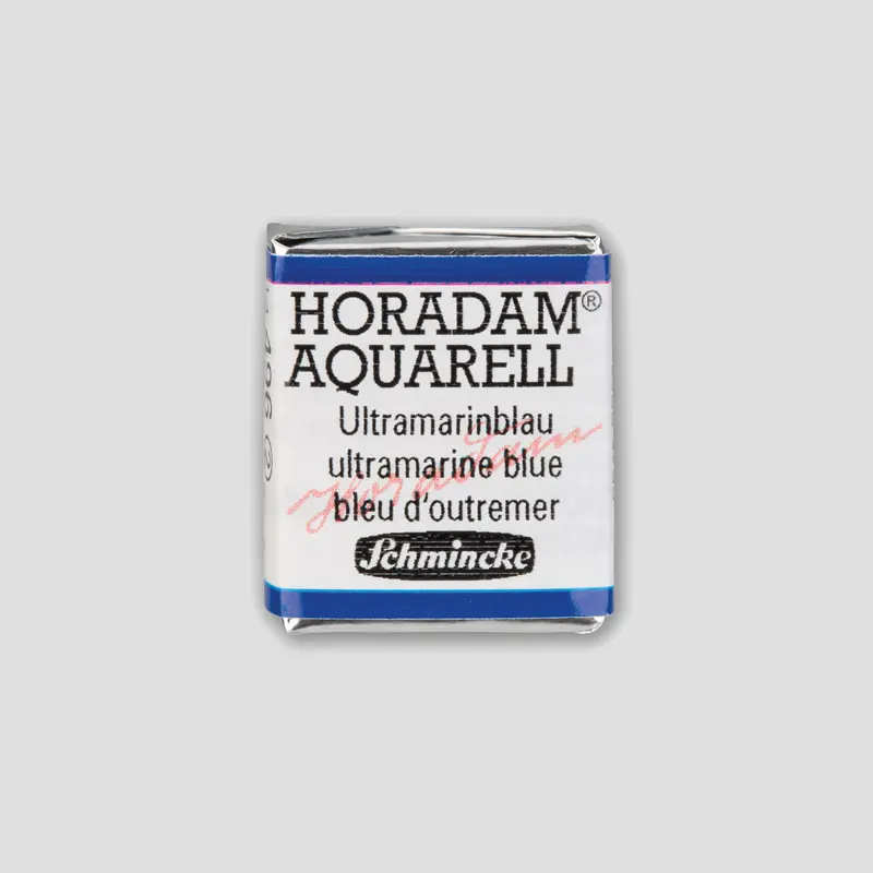 Schmincke Horadam Aquarelverf 496 Ultramarine Blue half pan 2