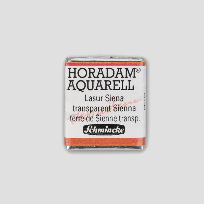 Schmincke Horadam Aquarelverf 653 Transparent Sienna half pan 1