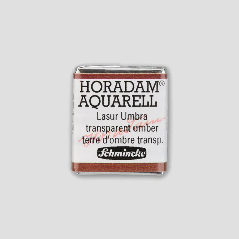 Schmincke Horadam Aquarelverf 671 Transparent Umber half pan 2