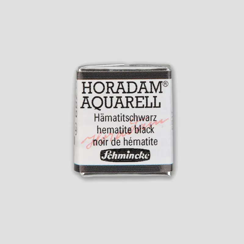 Schmincke Horadam Aquarelverf 789 Hematite Black half pan 3