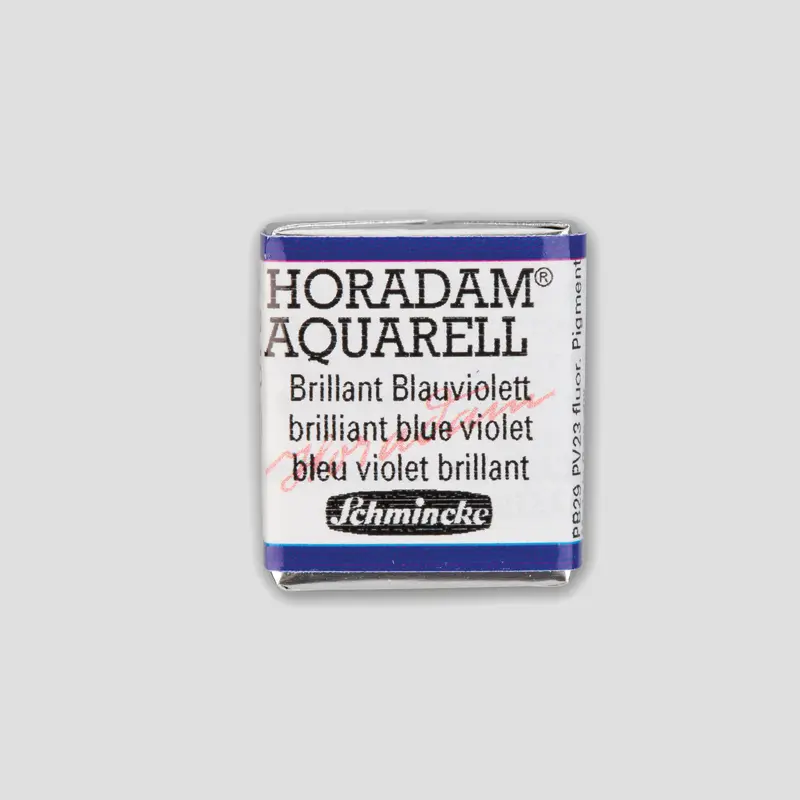 Schmincke Horadam Aquarelverf 910 Brilliant Blue Violet half pan 2