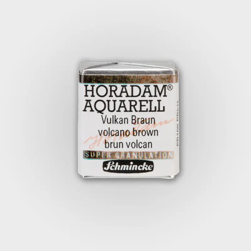 Schmincke Horadam Aquarelverf 915 Volcano Brown half pan 3