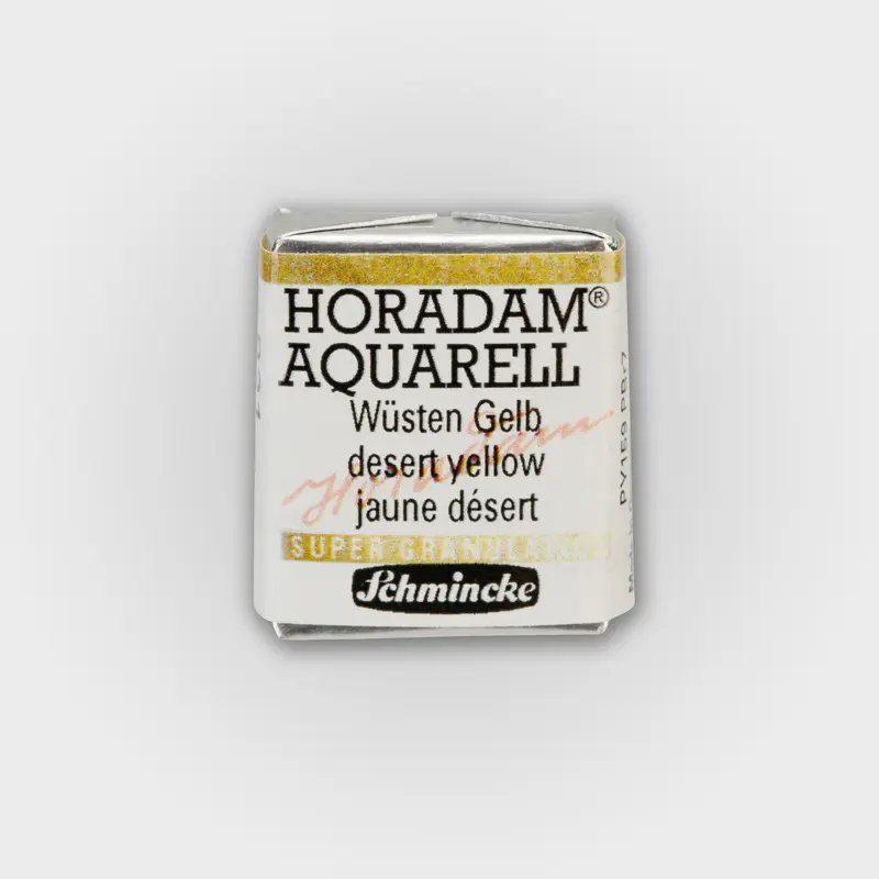 Schmincke Horadam Aquarelverf 921 Desert Yellow half pan 3
