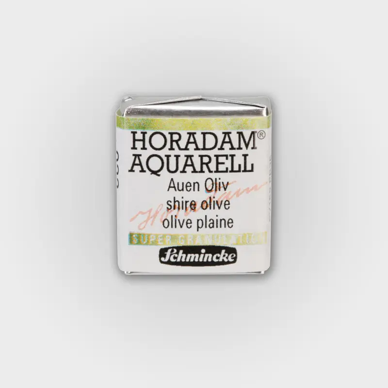 Schmincke Horadam Aquarelverf 932 Shire Olive half pan 3