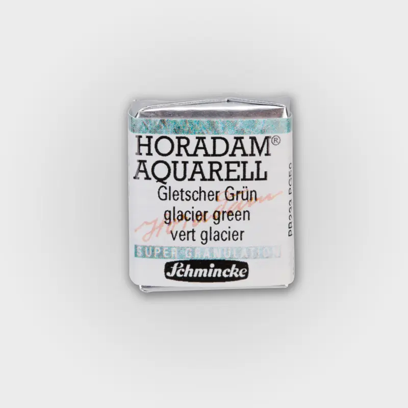 Schmincke Horadam Aquarelverf 963 Glacier Green half pan 3