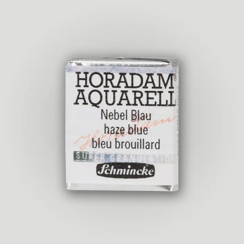 Schmincke Horadam Aquarelverf 967 Haze Blue half pan 3