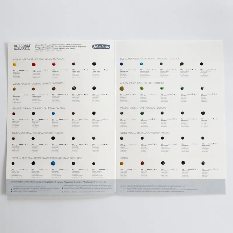 Schmincke Horadam Aquarelverf Dot Card 50 colours Super Granulation