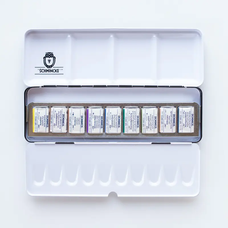 Schmincke Horadam Set Retro 9x full pans Technical colours
