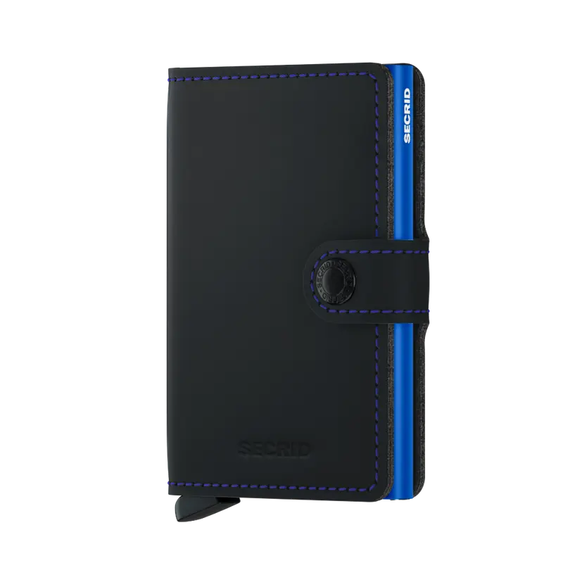 Secrid Miniwallet matte black & blue