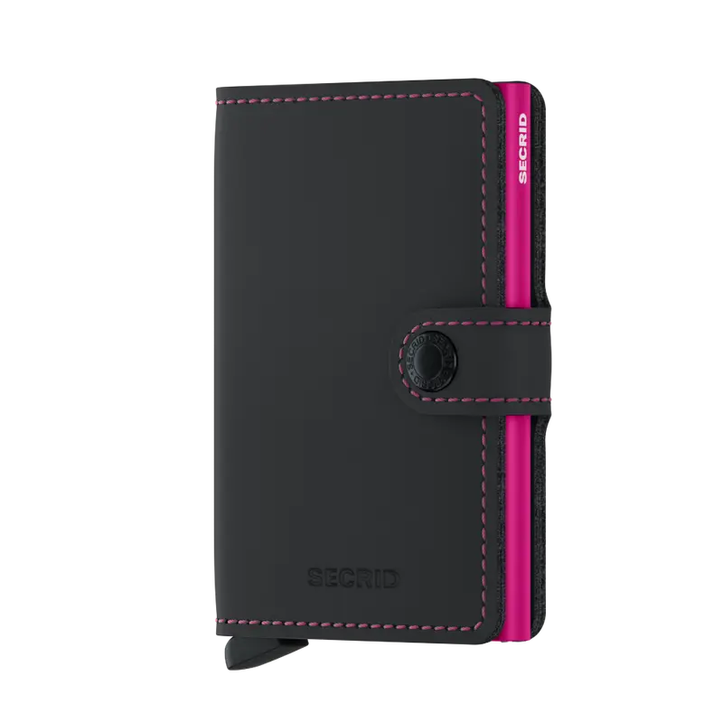 Secrid Miniwallet matte black & fuchsia