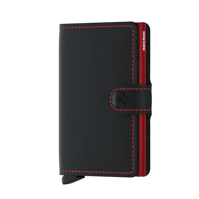 Secrid Miniwallet matte black & red