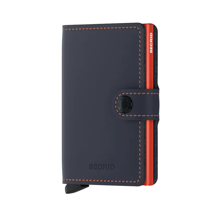 Secrid Miniwallet matte night blue & orange
