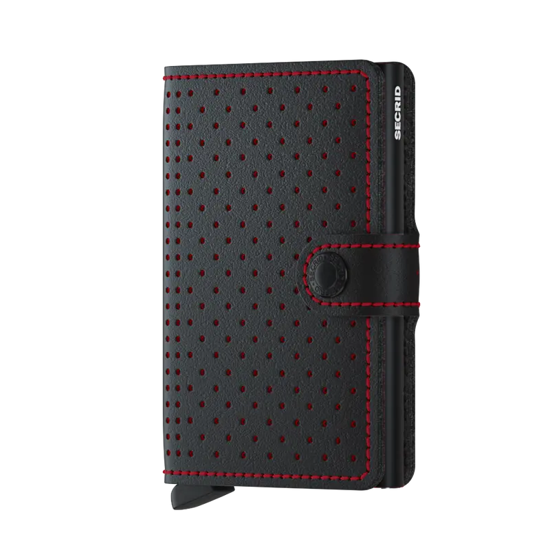 Secrid Miniwallet perforated black - red