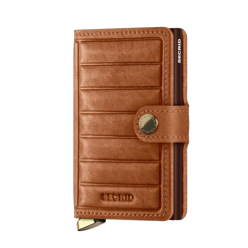 Secrid Miniwallet premium Emboss Lines cognac