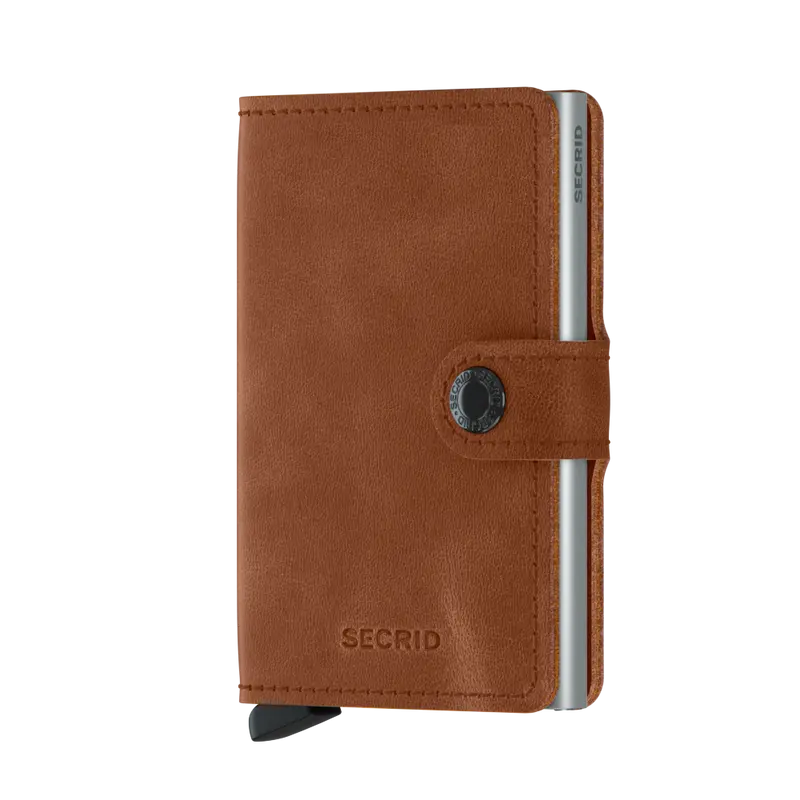 Secrid Miniwallet vintage cognac-silver
