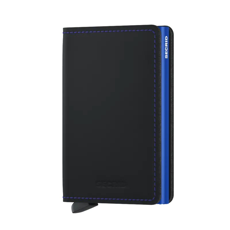 Secrid Slimwallet matte black & blue