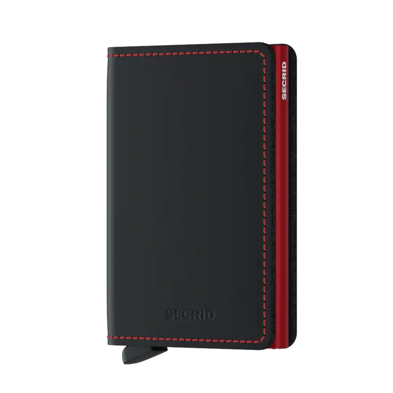 Secrid Slimwallet matte black & red