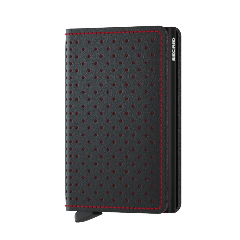 Secrid Slimwallet perforated black - red