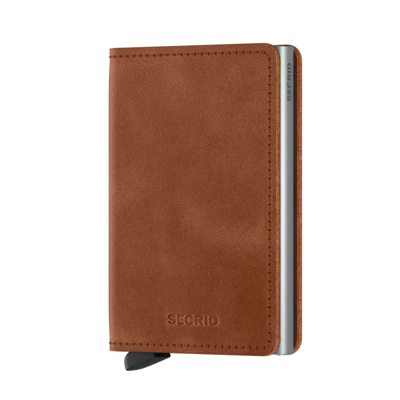 Secrid Slimwallet vintage cognac-silver