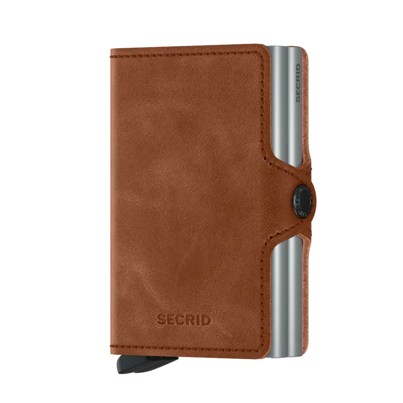 Secrid Twinwallet vintage cognac - silver